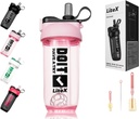 Litex Shaker瓶换蛋白质摇摆,26oz Blender Shaker瓶换作前期工作,Shaker杯配草,BPA免费Tritan Mixer瓶换作蛋白质粉,配有杯刷和指令(Pink)