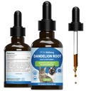 Petwelling Dandelion Root for Cats - Liver & Heart Health, 消化功能,血糖支持, 认证有机体 - 兽医-缩写草药补充剂 2 oz (59 ml)