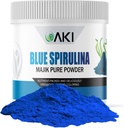 AKI E18 年级 蓝螺旋花粉包 – 超集中的Phycocyanin超级食品 – 深蓝,Vegan & Non-GMO – 平滑,冰激凌,酸奶或糕点的理想 – 2oz/57g