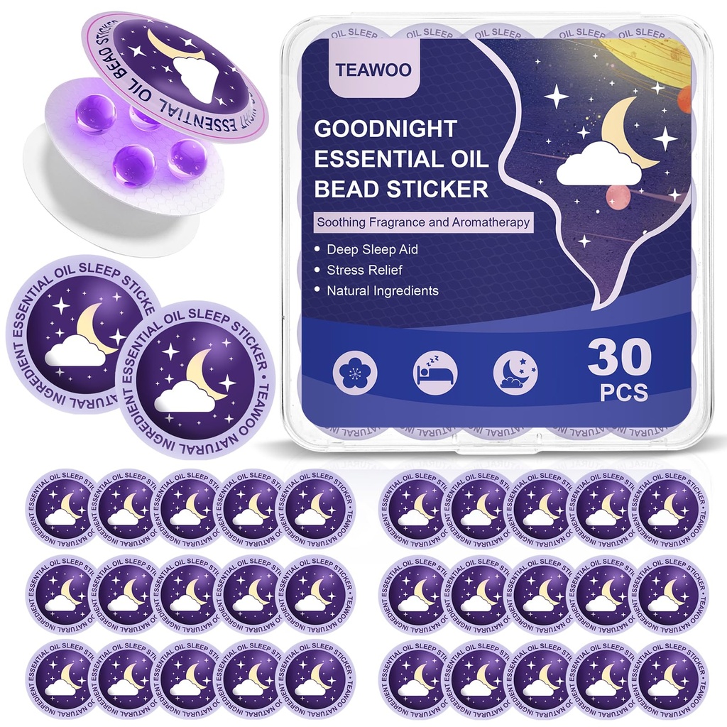 成人和孩子们的睡眠补丁,晚安油管睡眠补丁(30 PCS,服务至120夜),升级的甜梦配方,100%的天然植物成份