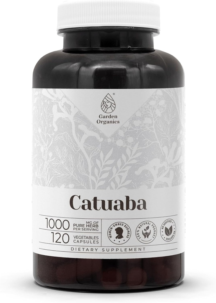 Catuaba 120 Capsules QQ 高概率草药膳食补充剂 配菜 Capsules 和 Catuaba (Trichilia catigua, Erythroxylum vaciniifolium) 干巴(120个计数)