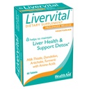 HealthAid LiverVital — Once-Daily Herbal Liver Support with Milk Thetle, Dandelion, Turmeric & Artichoke Plus Methionine, Choline & Inositol — 蔬菜, 60片