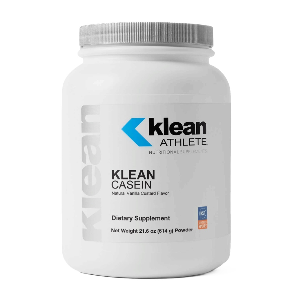 Klean Athlete → Klean casein protein → 设计帮助恢复和减少肌肉破裂。 * NSF 体育认证 → 21.6 Ounces → 天然香草 Custard Flavor
