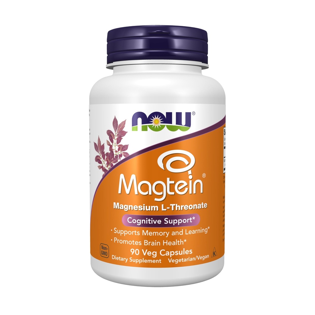Now Foods Supplements, MagteinTM 具有镁(Mg)专利形式,认知支持*,90 Veg Capsules