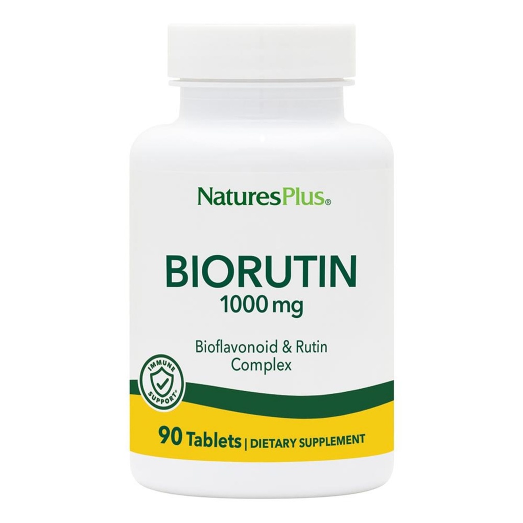Natures Plus Biorutin 1000 mg - 90 mg - 90 片 - Bioflavoid & Rutin Complex - 支持 Vascular 函数和循环 - 蔬菜, Gluten 免费 - 90 服务