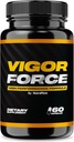 男性的NutraRize Vigor Force,高性能男性卡普勒斯,总体健康和福利的所有自然饮食补充,官方药丸50审查(60张卡普勒斯)