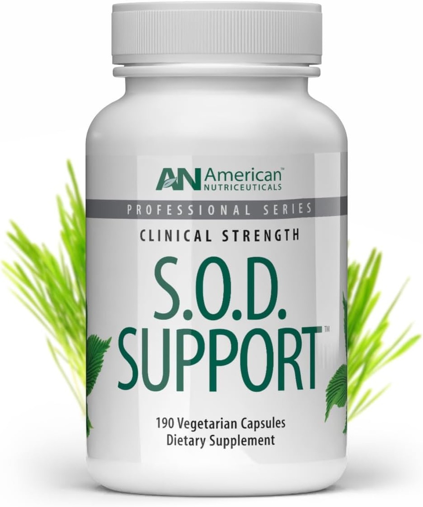 美国营养学 – S.O.D. 支持 – 190 Capsules – 支持超级氧化物分裂酶的自然生产 – 破坏自由激进者,支持细胞内解毒和容易吞咽