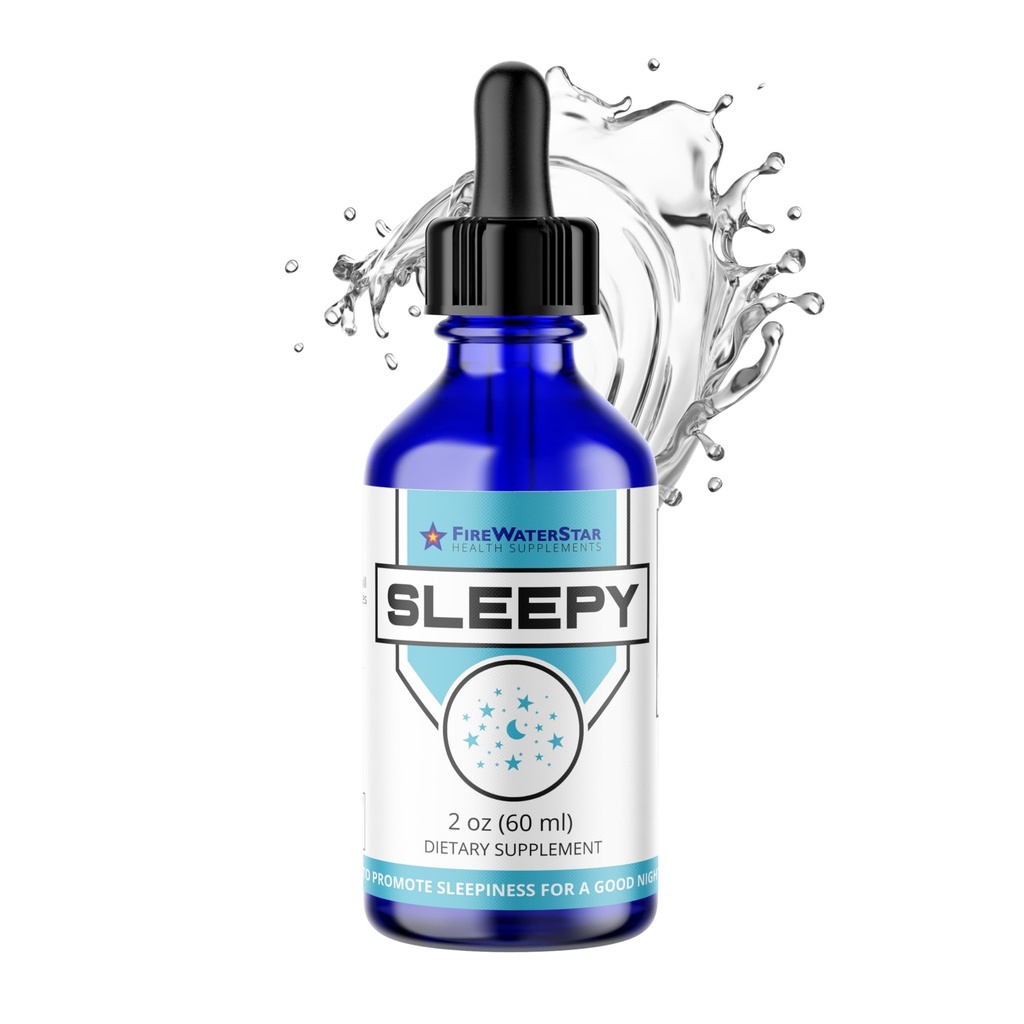 FWS Sleepy - 配有镁的液体Melatonin,L-Thenine - 自然睡眠援助 - 快速代理液体滴滴 - 帮助你睡觉并保持睡眠以获得一个晚安的休息 - 成人,青少年,儿童