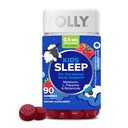 OLLY儿童 睡眠 Gummy,偶尔睡眠支持, 0.5mg Melatonin, L Theanine, Chamomile, 和柠檬鲍姆抽取, 儿童嚼食补充, Raspberry Flavor - 90 Counter