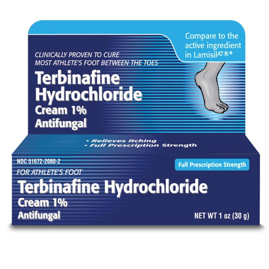 Taro Terbinafine 氢氯化物 抗恶性乳油 1% - Athletes foot Cream Extra powerance, 缓解痒伤和烧伤, Coures Most Athlete的脚, Jock Itch & Ringtrom 1 oz