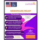 更年期 & Perimenopause 救济补丁 – 热闪电 , Mood & Symptom 支持 – 黑色 Cohosh, Ashwagandha & More – 30 专题补丁 – USA Made by Live to Shine