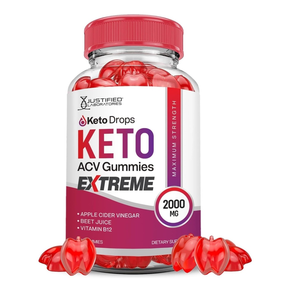 合理实验室 Keto Drops Keto ACV Gummys Extreme 2000MG Keto Drops Keto Gummys 高级公式 Apple Cider Vinegar 配有石榴甜菜汁粉 B12 Vegan Non GMO 60 Gummys