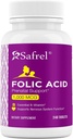 Safrel Folic Acid 1000 mcg(1mg) - 维生素B9-240 片剂,胎儿发育必需的产前和产后维生素,红血细胞生产,细胞和神经发育 QQ 非GMO, Vegan