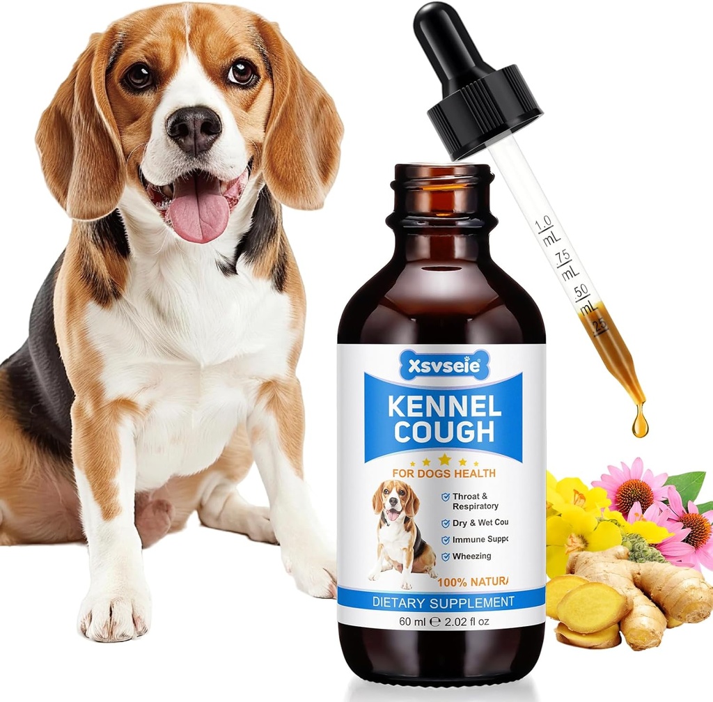 Kennel Cough Drops for Dogs, Natural Dog 补充草本植物 Kennel Cough Drops for All Breeds & Size Dog (小狗)