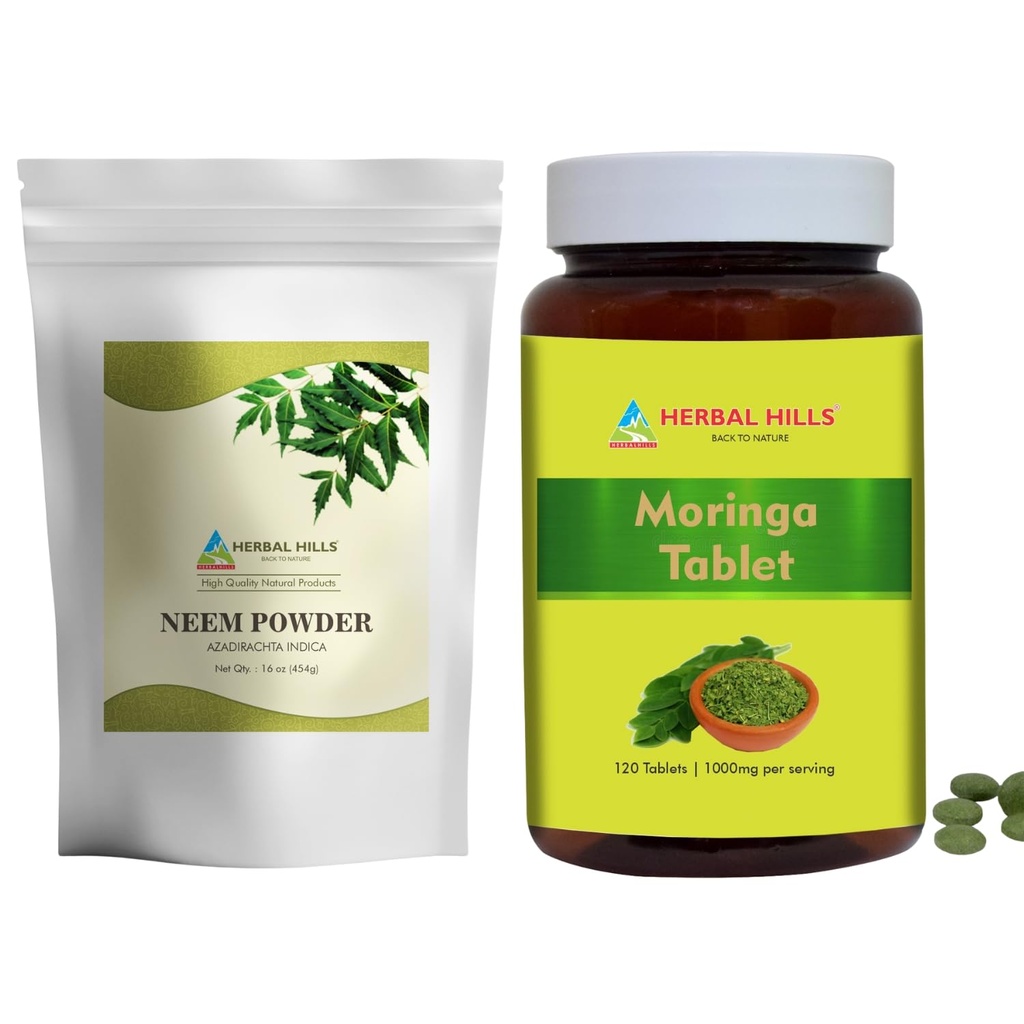 HERBAL HILLS NEEM Leaf粉和莫林加牌匾