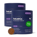 PetLab Co. 狗的抗生素,支持Gut健康,偶发腹泻,消化性健康与季节性过敏 - 沙门火焰 - 包装 May Vary - 30 Soft Chews Pack of 2