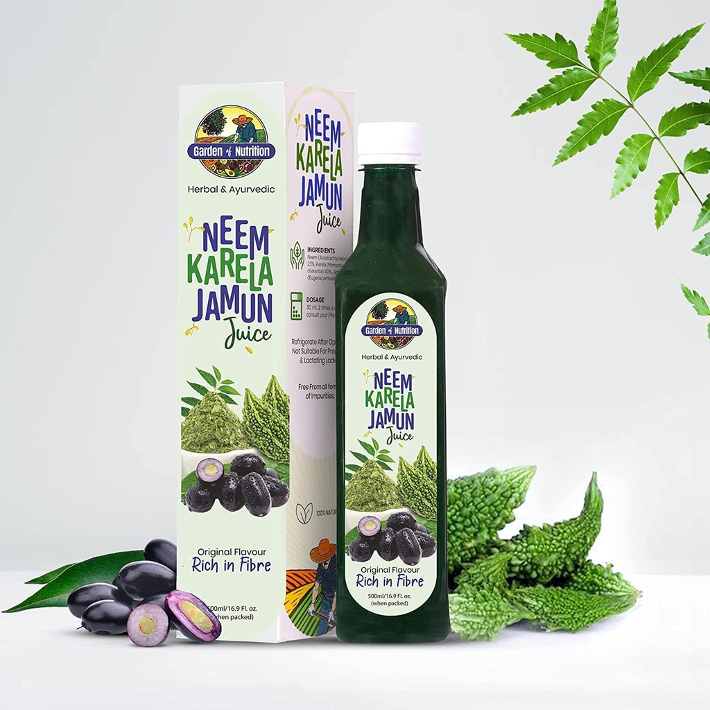Ayurvedic Neem Karela Jamun Juice 原味 富人 纯草汁(500毫升)