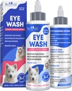 狗和猫的狗眼滴水和眼部感染治疗 — Soothe感染和过敏, Relieve Dry Eyes & Pink Eye, Pet Tear Stain Wash & Clean — Kitten Eyes Drops for exput, Eye Rinse & Flush