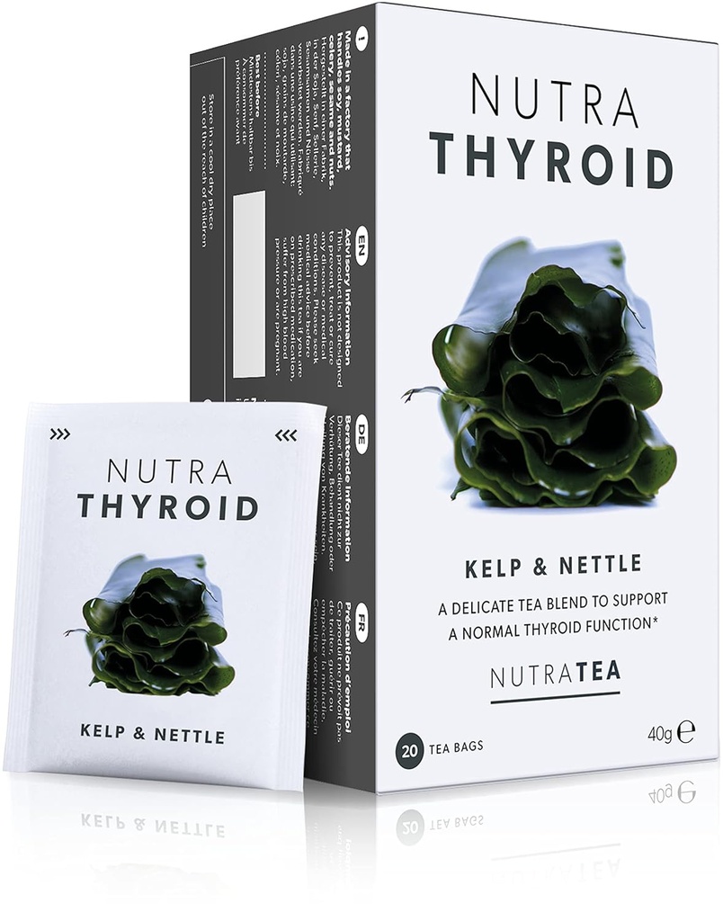 NUTRATHYROID - 甲状腺支持茶 QQ 甲状腺健康茶 - 支持你的代谢和甲状腺功能 - 40 封装的茶包 - 由Nutra 茶 - 草药茶 - (2 Pack)