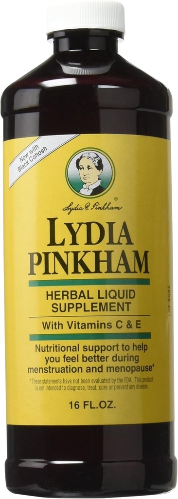 Lydia Pinkham 月经和绝经支助液草药补充剂,16 Ounce