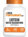 Bulk Assupports.com 卢泰因与Zeaxanthin Softgels - Zeaxanthin Plus Lutein, 卢泰因和Zeaxanthin 补充s,眼维生素 - Gluten Free, 1 Softgel每架服役,240软胶
