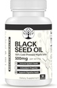 黑种子油 -- -- 100%冷淡黑Cumin Nigella Sativa -- -- 抗氧化剂、免疫剂和消化系统支持 -- -- 非GMO、Gluten Free -- -- 每服500毫克 -- -- 90 Vegan Capsules