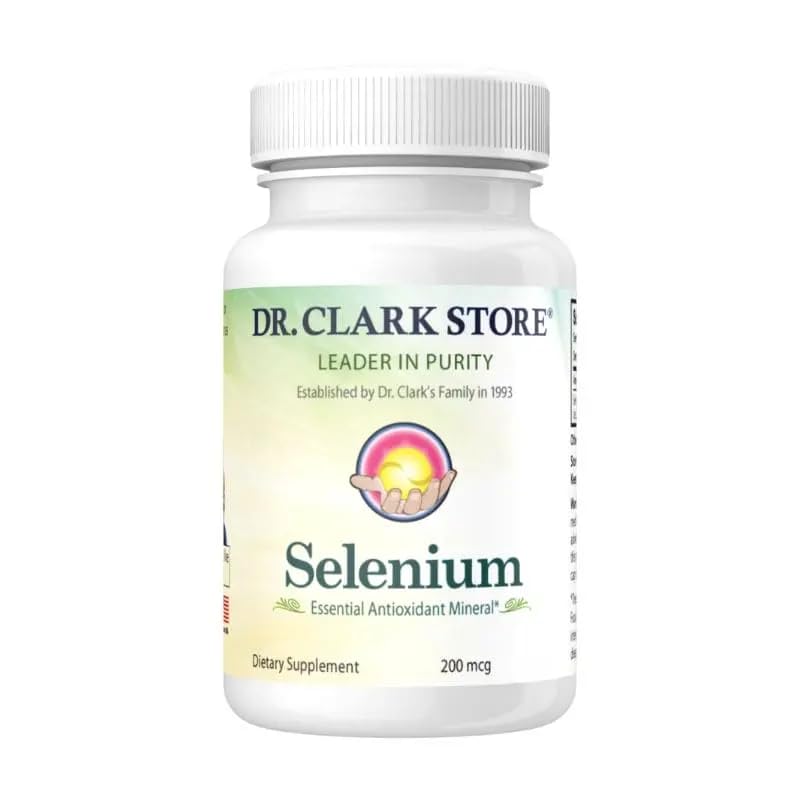 Clark Selenium博士 补编 200 Mcg - 具有基本矿物的饮食卡普勒斯 - 改进甲状腺功能,免疫支持 - 100个卡普勒斯