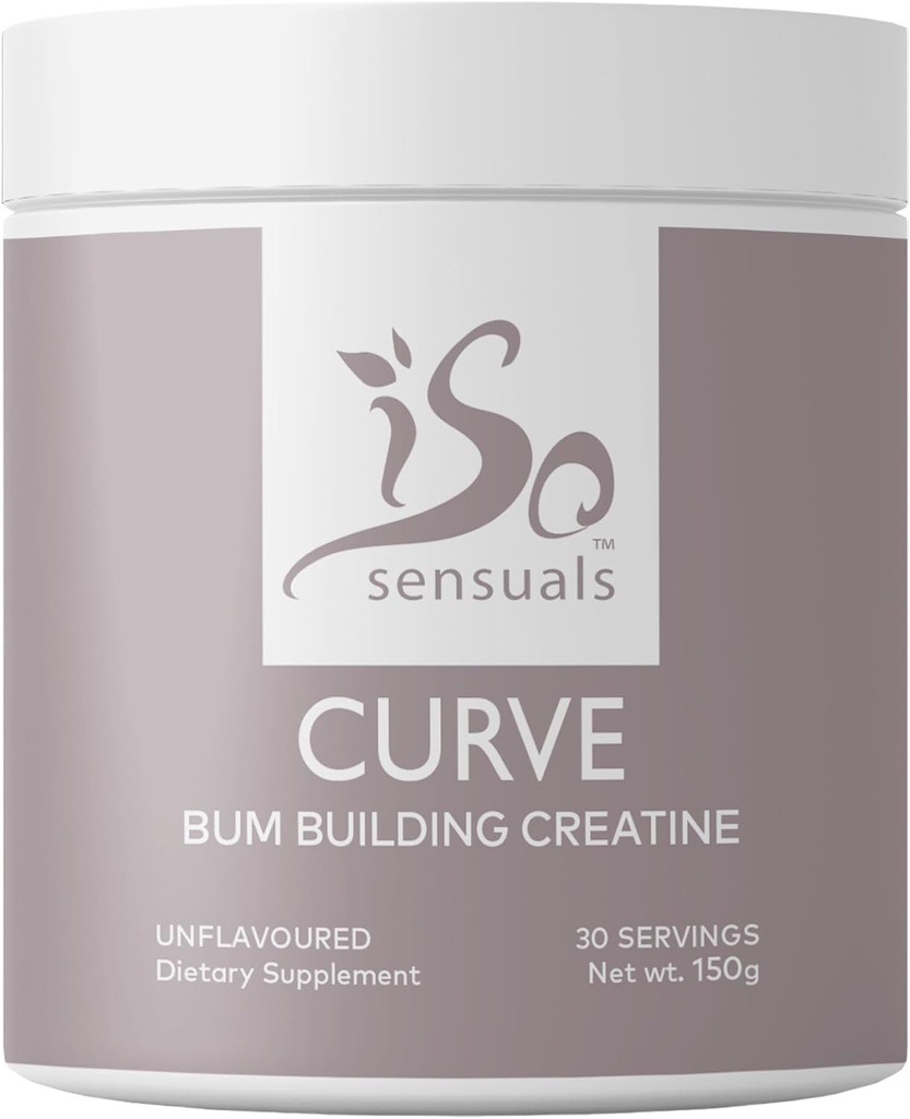 IsoSensuals Curve Bum Building Creatine - Micronized 200 Mesh for Smooth Muscle Buildinger for Women, Creatine Women Conferder, 富士增益的能量补充剂. 30 不受欢迎的完美桃服务