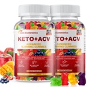 (2 Pack) Keto Apple Cider Vinegar Gummys, Keto ACV Gummy 饮食补充, 高级 1500mg ACV Gummys with Folate, B12, B6 和 Keto 支持女性男性, Gelatin- Free, Vegan & Non-GMO(多功能)