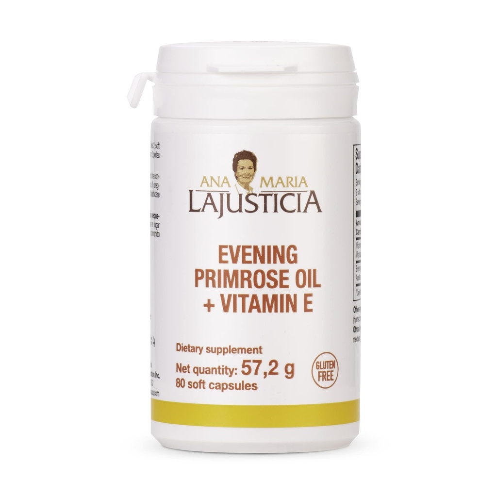 Ana Maria Lajusticia - Evening Primerose Oil + Vitamin E - 80 Soft Capsules Pack - 1000mg. Gluten Free,Lactose Free and Sugar Free, All Natural. 中国植物物种信息数据库.