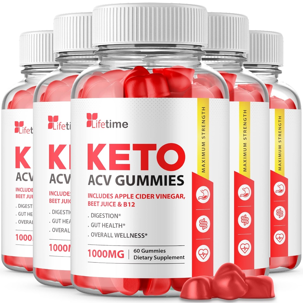 (5 Pack) 生活 Keto Plus ACV Gummys - 官方公式 Vegan, Non GMO - 生活时间 Keto acc Gummys,生活时间 Keto Gummys with Apple Cider Vinegar, Vitamin B12,石榴汁(300 Gummys)