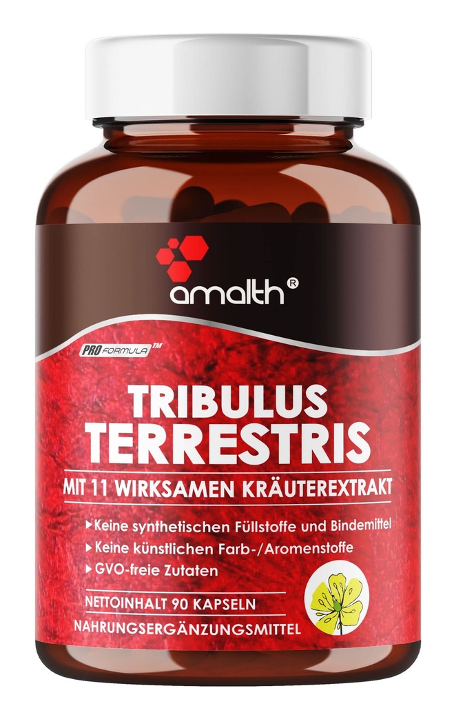 Amalth Tribulus Terrsestris, 20: 1 提取器, 与 Ashwagandha, Saw Palmetto, Shilajit 120 Capsules 最高潜力