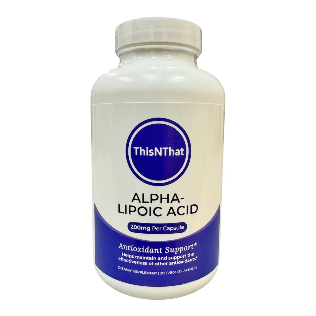 此营养补充支持套装: (2) 200 mg 100 cm t bottles of Alpha Lipoic酸小卡