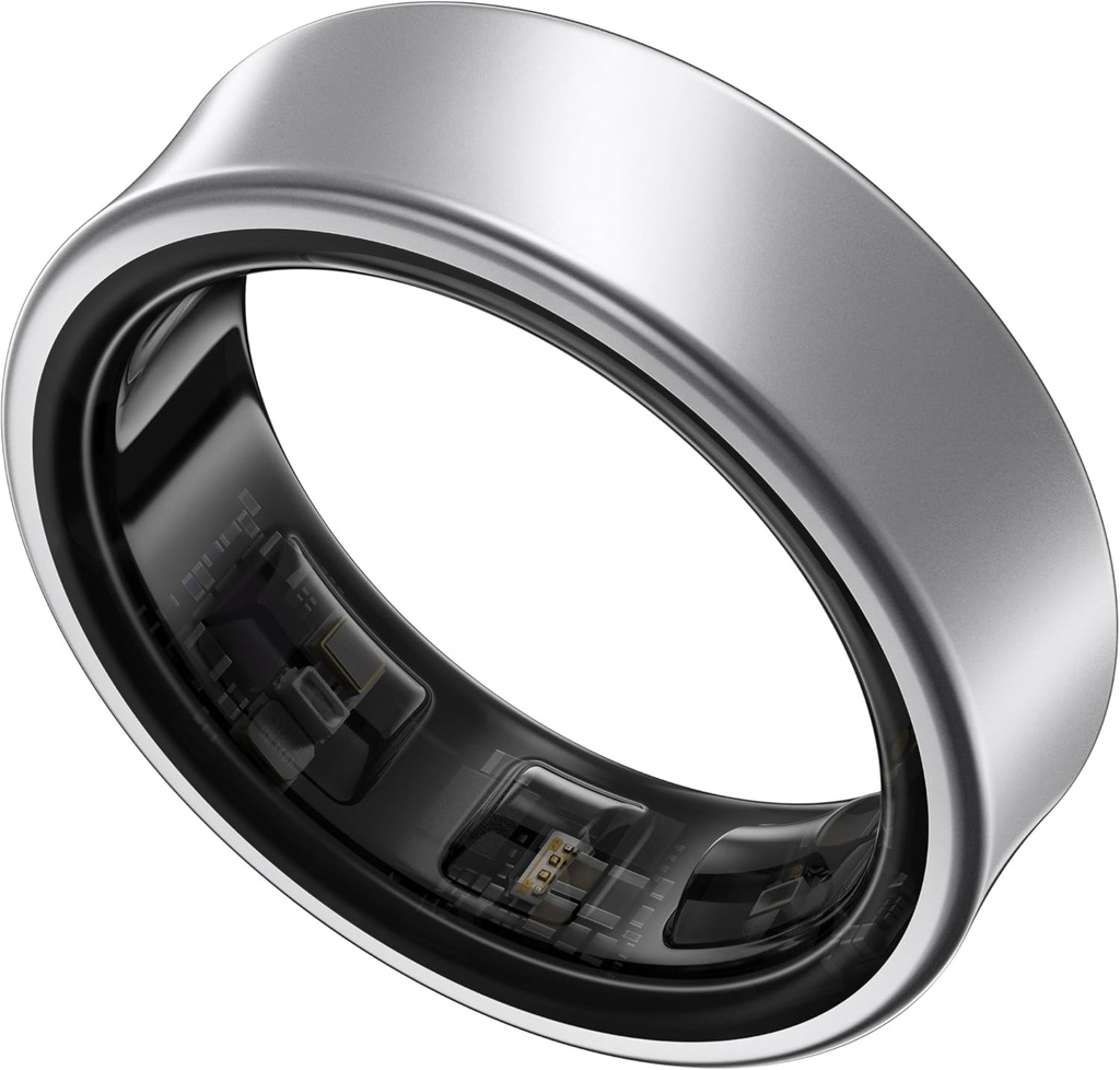 SAMSUNG Galaxy Ring,AI Smart Ring,尺寸第一w/Sizing Kit,没有App订阅,健身监视器,睡眠跟踪器,高达7天电池,尺寸8,钛银[美国版本,1Yr制造商保证]