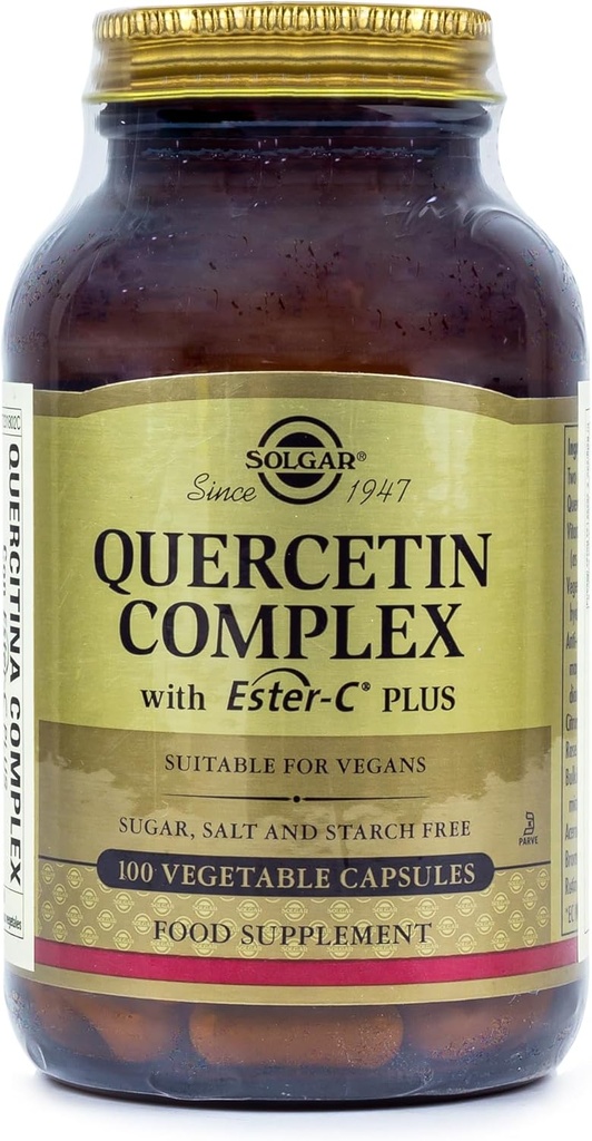 Solgar, Quercitin 复合体与 Ester C, 50 计数