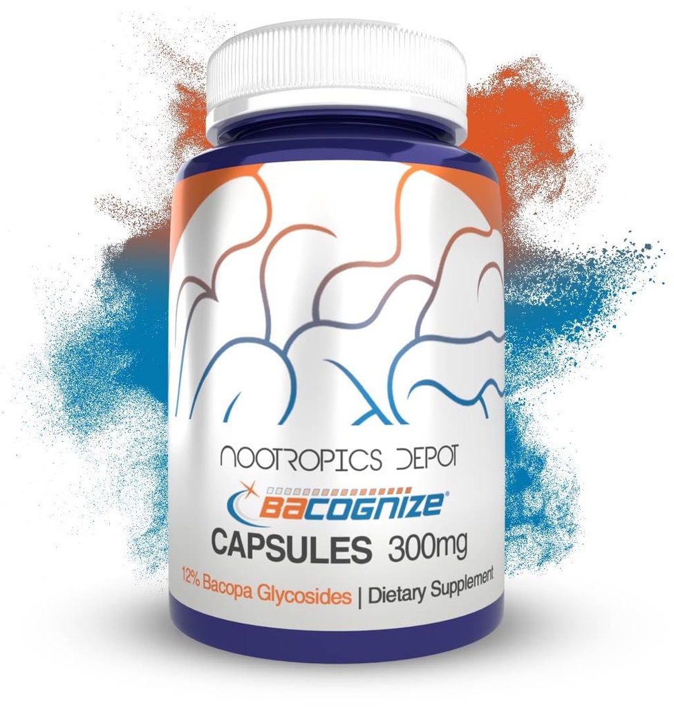 BaCognize Bacopa Monnieri Capsules | 300mg | 240 伯爵 Ayurvedic Herb | Nootropic Brain Boster |  Support 支持压力管理 | 改善记忆,认知 + 摩德