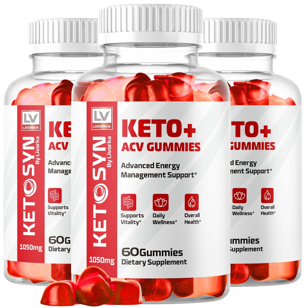 LIVORKA(3 Pack) KETOSyn ACV Gummys, Keto Syn Gummys, KetOSyn Keto Plus ACV Gummys, KetOSyn Keto Keto ACV Gummys, Keto Syn Gummys, Keto ACV Gummysyn, 180 Gummys, 3个月