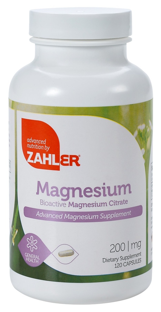 Zahler - 镁补充Capsules 200 mg(120 counter) 经认证的Kosher Bioactive Magnesium Citrate for Max Absoperation - 天然镁矿产,供男女使用 - 最佳镁补充剂