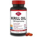 奥林匹亚实验室 南极磷虾油 1000mg Caps with Astaxanthin, Omega-3, EPA, DHA, Immune, 联合和大脑支持, 60 Softgels