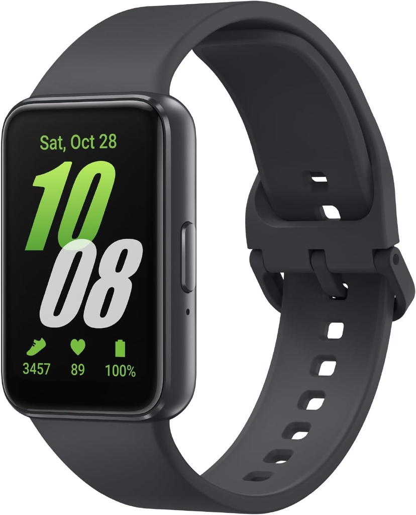 SAMSUNG Galaxy Fit 3,健康/活动适配跟踪器,Android的智能监视器,13天电池,Sleep/Snore跟踪,心率,2025年,暗灰色[美国版本,独家,2年准