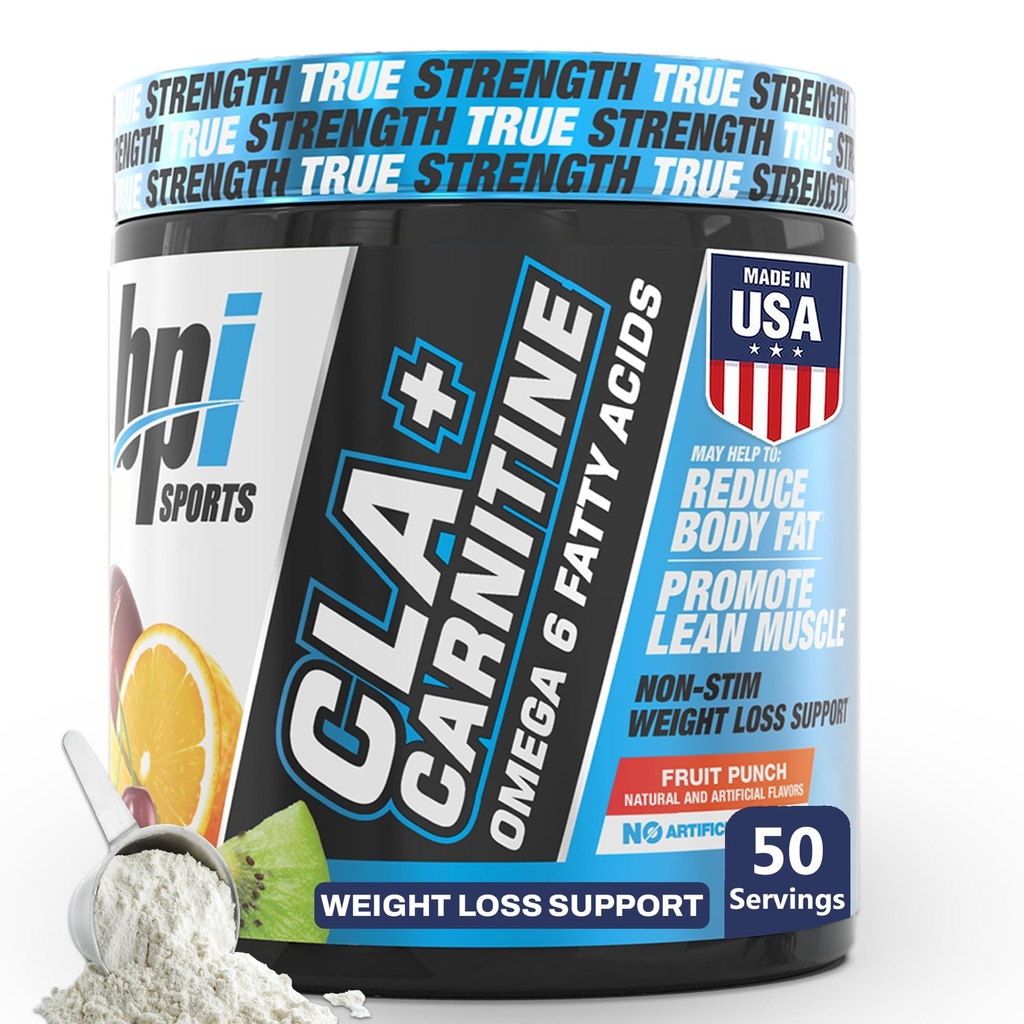 BPI Sports CLA+Carnitine – CLA L Carnitine & Linoleic Acid – L Carnitine 增肥,代谢和精液肌肉补充剂 – 咖啡因自由 – 水果扑克 – 50 services – 12.34 oz