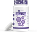 男子和女子睡眠的Melatonin - 睡眠的Melatonin - 瓦莱里安根提取法 - 植物学 3mg Melatonin Capsules - 成人睡眠援助 - Ease Jet Lag Strain的深眠补充剂