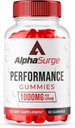 (1 Pack) AlphaSurge Gummys for Male, Alpha Surge 高级公式 Gummys with 1000 MG Chewable, AlphaSurge 天然成份 Gummys (60 Gummys)