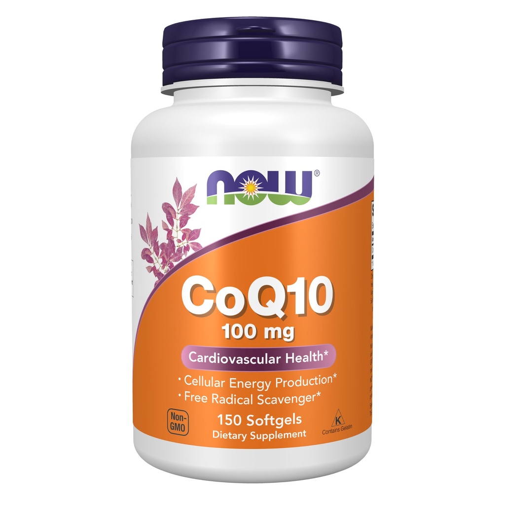 现在食品补充品,CoQ10(Coenzyme Q10),100毫克,药品级,心血管健康*,150软胶