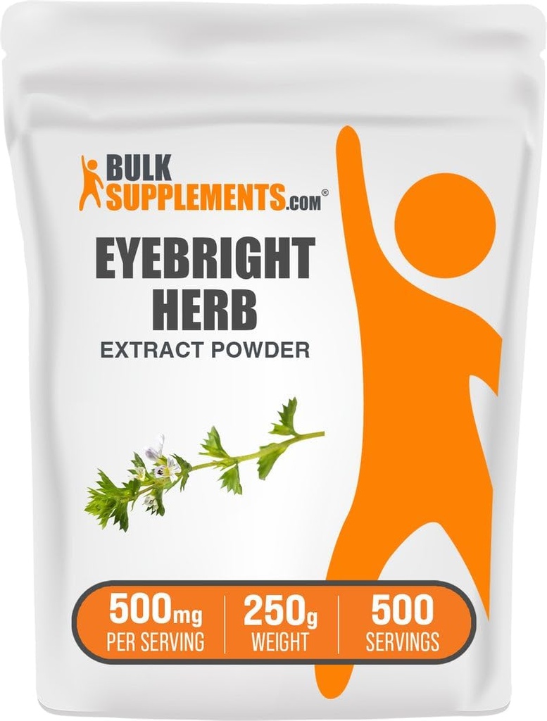 Bulk Assupports.com Eyebright 抽取粉末 - Eyebright 抽取 - 草药补充剂,Gluten Free - 500mg / service, 250g (8.8 oz) (Pack of 1).