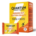 Quantum Energy Square: Energy Bar with Caffeine & 10g Protein. Delicious Healthy Snack On The Go. (Vegan, Gluten-free, Soy-free, Dairy-free) - Banana Nut Butter Crunch 8Pk