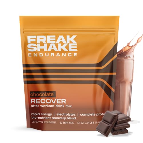 Freak Shake Post-Workout Drink Mix | Stimulates Aerobic Exercise Adapation During Recovery with Epicatechin & IsoQuercetin | Carbs, Electrolytes & Protein | Chocolate (20 Servings)
