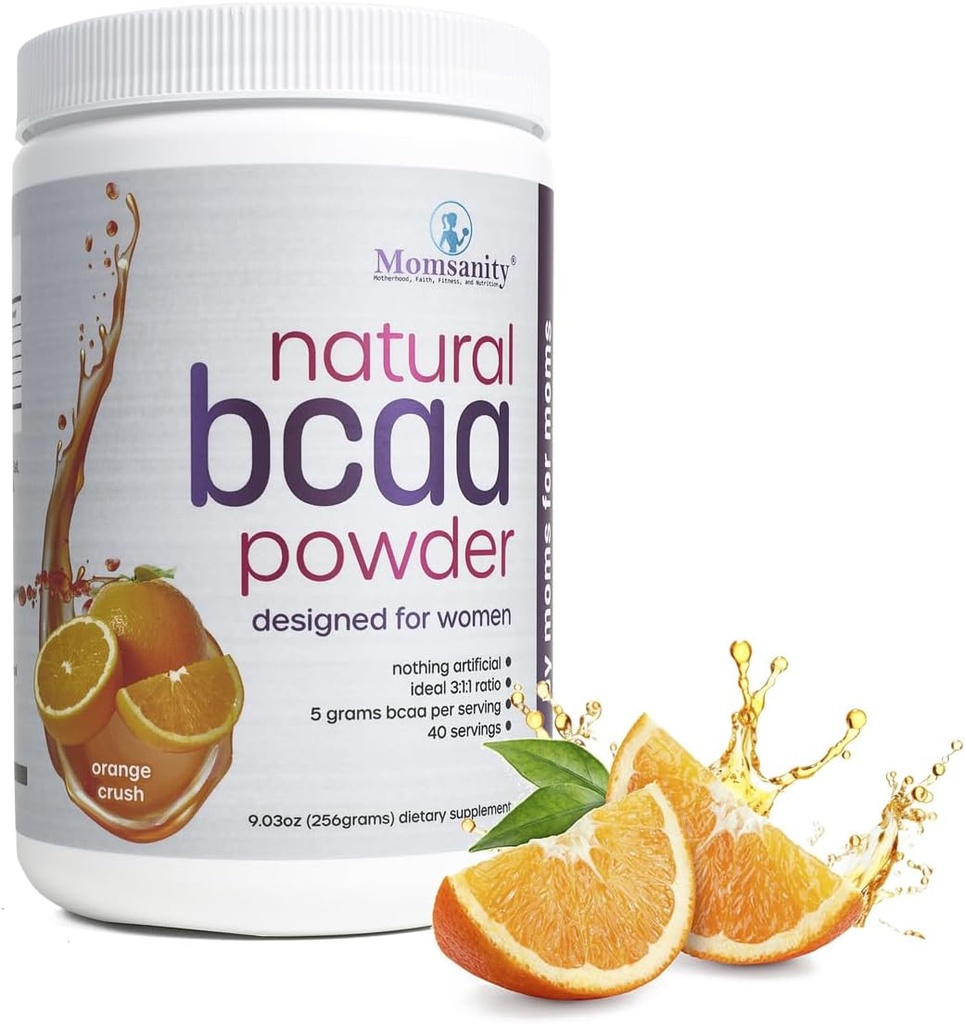 BCAA 女性粉末预产期 - 自然甜化与Stevia, Erythritol, & Monk 水果 + 美味食谱指南 PDF + 3:1:1 氨酸 → 40 成品比例(橘粉)