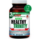 纳特伦健康三联疫苗补充剂 -- -- 60份乳制品和Gluten免费Gel Capsules -- -- 改善古特和消化健康,30亿份CFU -- -- 酸性杆菌、百合杆菌、Bulgaricus