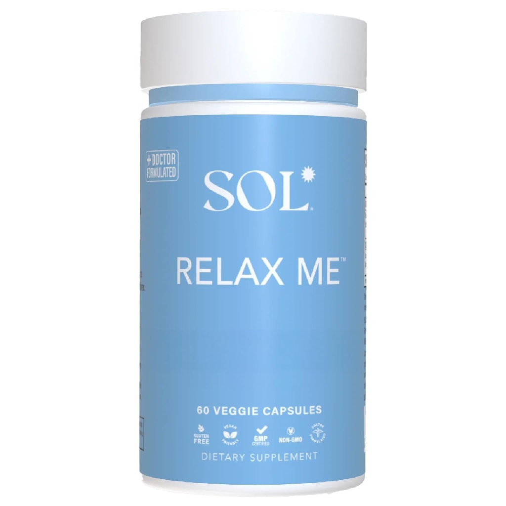 Relax Me - Natural Calming Relief for Stress, Tension, & Worry - 15x More Effective - Support Mood, Relax the Mind & Body - Supplements for Adults - Non-Drowsy - 60 Vegetarian Capsules